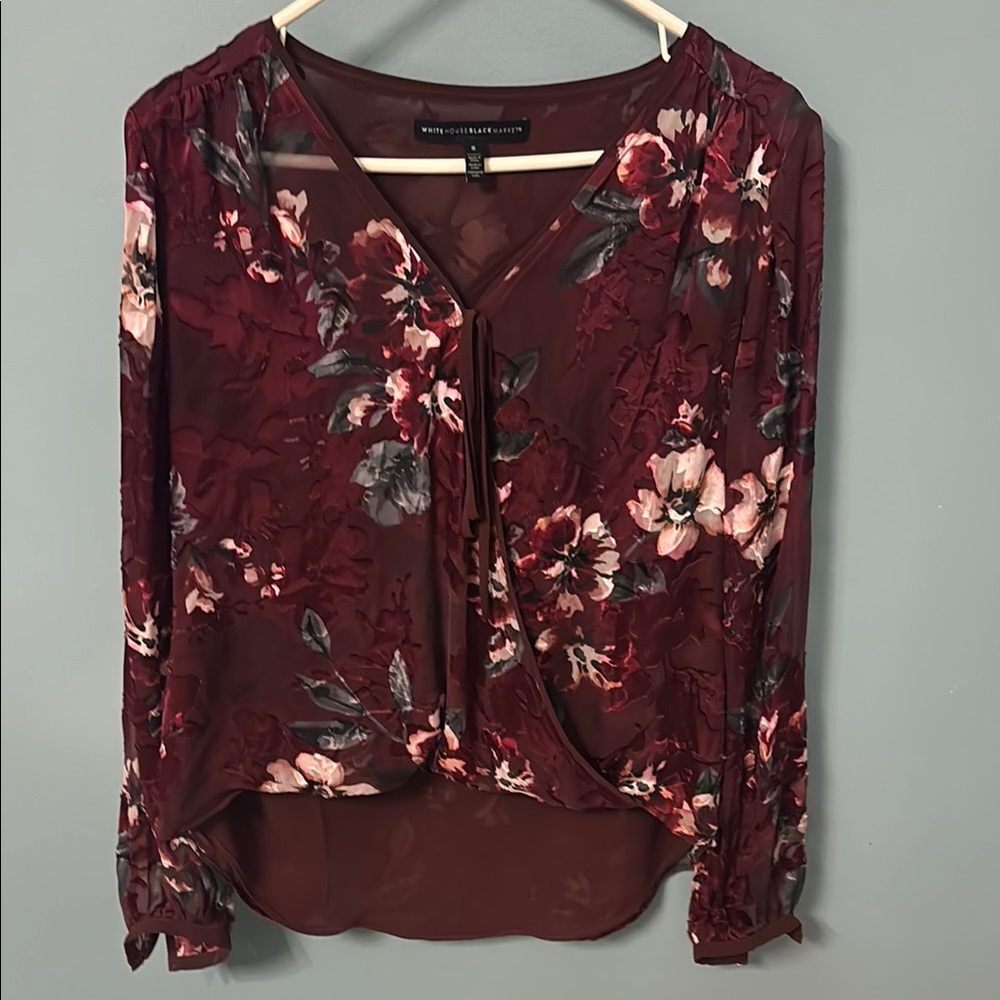 Floral Burgundy Women's Top